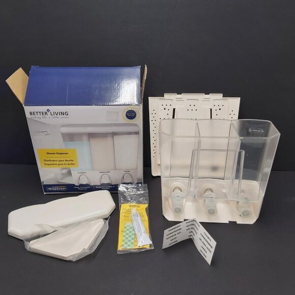 Better Living Clear Choice Shower Dispenser Organizer Shampoo Conditioner Soap - Picture 6 of 15